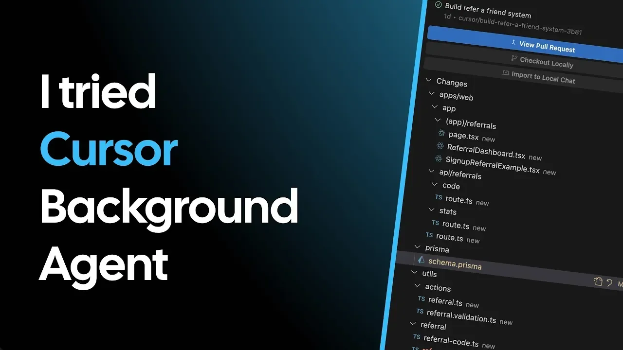 Miniature de la vidéo: Cursor Background Agent in action