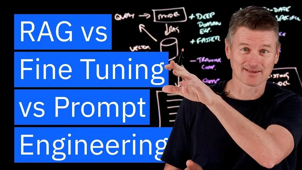 Miniature de la vidéo: RAG vs Fine-Tuning vs Prompt Engineering: Optimizing AI Models
