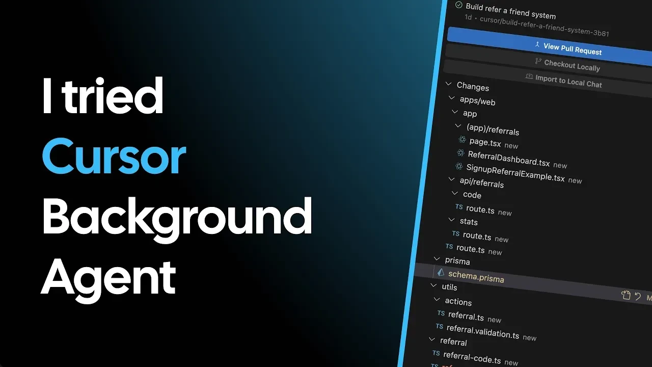 Miniature de la vidéo: Cursor Background Agent in action