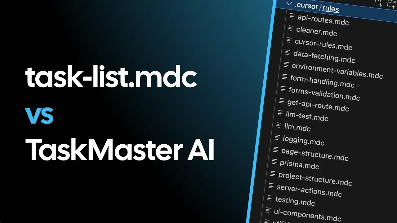 Miniature de la vidéo: How I use Cursor task-list.mdc in a real project